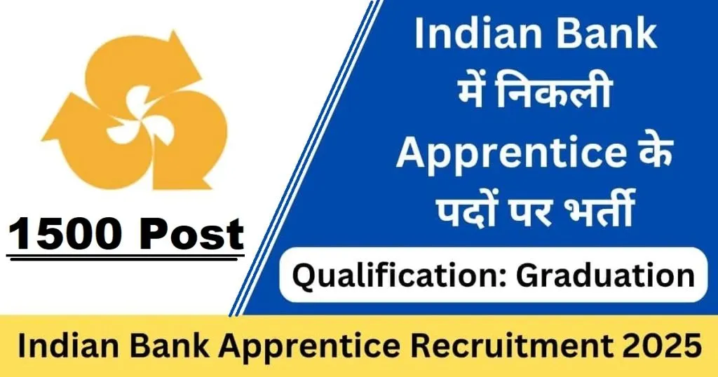 Indian Bank Apprentice Recruitment