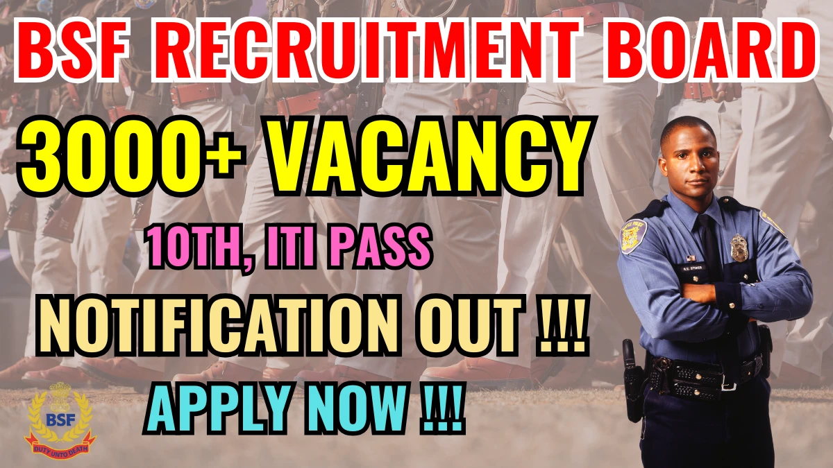 BSF Constable Tradesman Recruitment 2025 for 3588 Posts