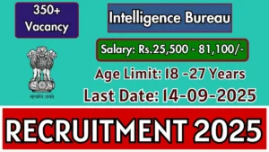 Intelligence Bureau Recruitment 2025