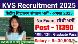 KVS 11390 Vacancy 2025 Notification for 10th Pass