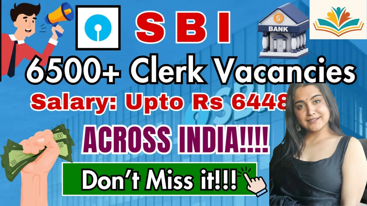 SBI Junior Associate Recruitment 2025 for 6589 Clerk