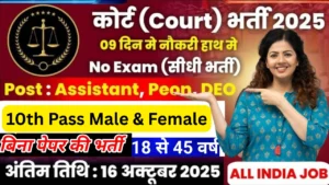 High Court Vacancy 2025 without Exam